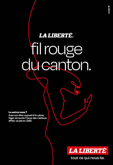 Campagne d'affichage OOH et DOOH, print, TV, radio, digital et réseaux sociaux de l’agence de communication bilingue Numéro10 pour La Liberté.
