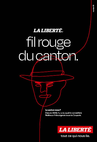 Campagne d'affichage OOH et DOOH, print, TV, radio, digital et réseaux sociaux de l’agence de communication bilingue Numéro10 pour La Liberté.