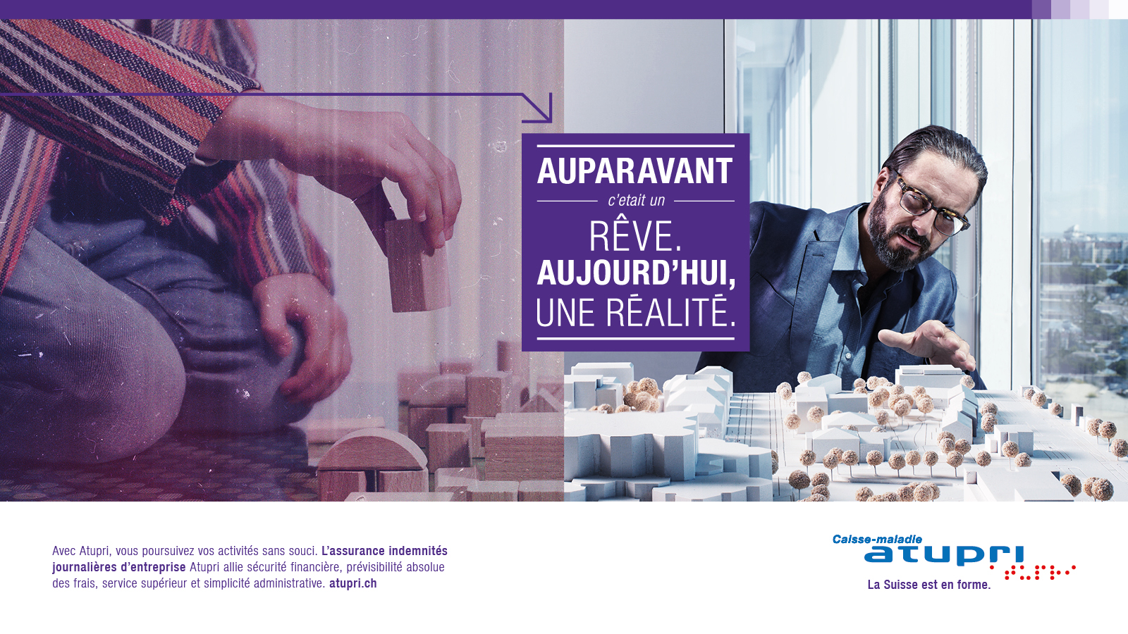 Campagne d’image, offline et online de l’agence de communication bilingue Numéro10 pour Atupri