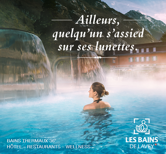 Campagne d’image online et offline crée par l’agence de communication romande Numéro10 pour les Bains de Lavey
