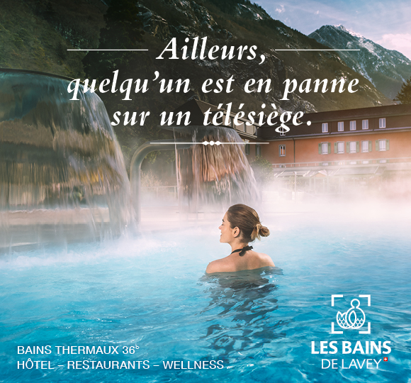 Campagne d’image online et offline crée par l’agence de communication romande Numéro10 pour les Bains de Lavey