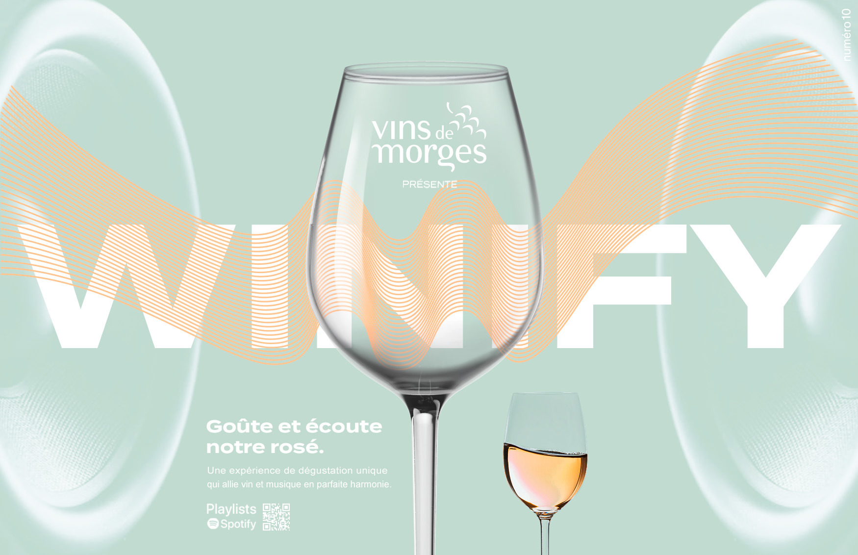 Image de la campagne Winify en ligne et hors ligne des vins de Morges réé par l'agence de communication bilingue numéro 10.